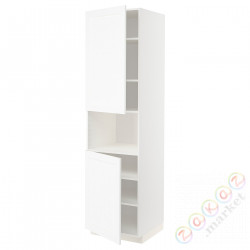 ⭐METOD⭐Ш x В ст микрофон 2Drz/половина, белый Enköping/белый имитация дерева, 60x60x220 cm⭐ИКЕА-89473543