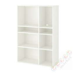 ⭐VIHALS⭐Книжный шкаф 6 половинаek, белый, 95x37x140 cm⭐ИКЕА-80483283