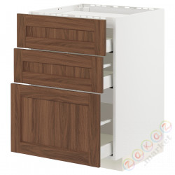 ⭐METOD / MAXIMERA⭐Ша ул/3fr/3шу, белый Enköping/коричневый орех, 60x60 cm⭐ИКЕА-59475063