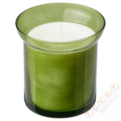 ⭐HEDERSAM⭐Свеча ароматическая w стаканe, Świeża trawa/светло-зеленый, 50 godzina⭐ИКЕА-40502410