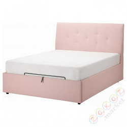 ⭐IDANAS⭐Кровать с контейнером, Gunnared бледно-розовый, 140x200 cm⭐ИКЕА-90458966