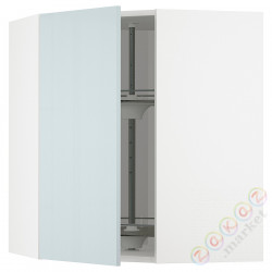 ⭐METOD⭐Шкаф навесной угловой с каруселью, белый/Kallarp jasnoсерый-синий, 68x80 cm⭐ИКЕА-89479168