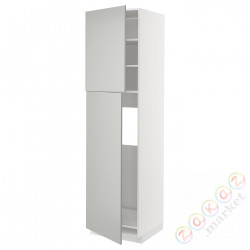 ⭐METOD⭐Shah ic с2 Drz, белый/Havstorp светло-серый, 60x60x220 cm⭐ИКЕА-19538374