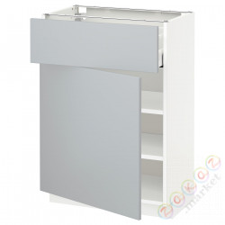 ⭐METOD / MAXIMERA⭐Кабинет stj/дверь, белый/Veddinge Серый, 60x37 cm⭐ИКЕА-99468881