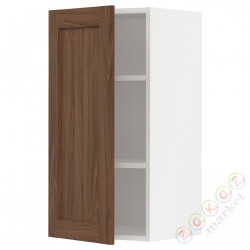 ⭐METOD⭐Навесной шкаф с полками, белый Enköping/коричневый орех, 40x80 cm⭐ИКЕА-99475103