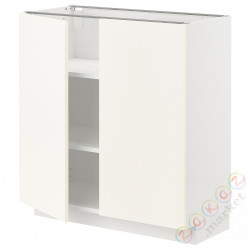 ⭐METOD⭐Кабинет stj/полки/2 дверь, белый/Vallstena белый, 80x37 cm⭐ИКЕА-89507133