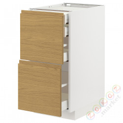 ⭐METOD / MAXIMERA⭐Sсstj 2fr/2n/śr/в шу, белый/Voxtorpподражание. дуб, 40x60 cm⭐ИКЕА-19538246