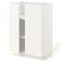 ⭐METOD⭐Кабинет stj/полки/2 дверь, белый/Vallstena белый, 60x37 cm⭐ИКЕА-39507135