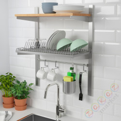 ⭐KUNGSFORS⭐Железнодорожный сполка/рельс/сушилка, нержавеющая сталь/ясень⭐ИКЕА-09254323