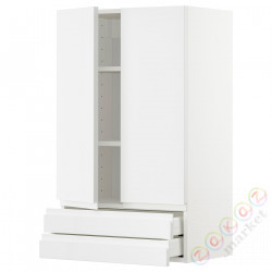 ⭐METOD / MAXIMERA⭐Sза c 2 Drz/2 ящики, белый/Блеск Voxtorp/белый, 60x100 cm⭐ИКЕА-89460705