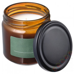 ⭐PRAKTRONN⭐Świeca запахowa słoik с крышкой, wiosenne zioła/miodowy коричневый, 40 godzina⭐ИКЕА-10538873
