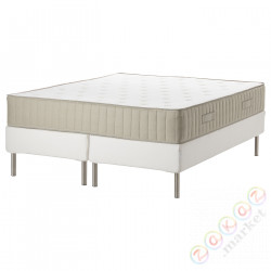 ⭐ESPEVAR/VATNESTROM⭐Континентальная кровать, белый/средней твердости натуральный, 180x200 cm⭐ИКЕА-49389773