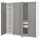 ⭐PAX / GRIMO⭐Комбинация шкафов, белый/Гримо серый, 200x60x201 cm⭐ИКЕА-29386619