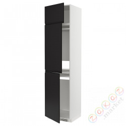 ⭐METOD⭐Ледяной шкаф высокий/замораживание/3Drz, белый/Upplöv матантрацит, 60x60x240 cm⭐ИКЕА-29493346