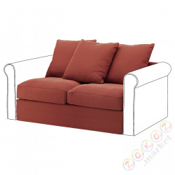 ⭐GRONLID⭐Sekcja 2-человекowa, Люнген ярко-красный⭐ИКЕА-69408860