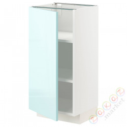 ⭐METOD⭐Кабинет ул./полки, белый Järsta/блеск светло-бирюзовый, 40x37 cm⭐ИКЕА-39456800