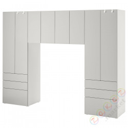 ⭐SMASTAD / PLATSA⭐Книжный шкаф, белый/Серый, 240x42x181 cm⭐ИКЕА-09429016