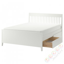 ⭐IDANAS⭐Каркас кровати сящики, белый, 140x200 cm⭐ИКЕА-80458863