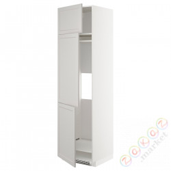 ⭐METOD⭐Ледяной шкаф высокий/замораживание/3Drz, белый/Lerhyttan светло-серый, 60x60x220 cm⭐ИКЕА-99460502