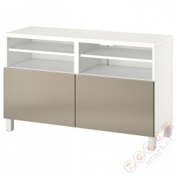 ⭐BESTÅ⭐Тумба под ТВ с дверь, белый/Риксвикен/Stubbarp светло-коричневый имитация⭐ИКЕА-79420499