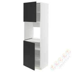 ⭐METOD⭐Шестой огромный 2dr/половина, белый/Nickebo матантрацит, 60x60x200 cm⭐ИКЕА-59497965