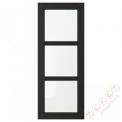 ⭐LERHYTTAN⭐Дверь стаканане, черный морилка, 40x100 cm⭐ИКЕА-20356080