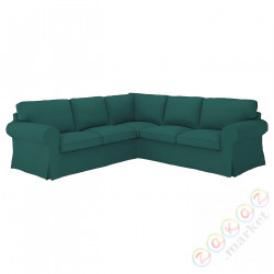 ⭐EKTORP⭐4-местный угловой диван, Totebo темно-бирюзовый⭐ИКЕА-29319955