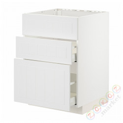 ⭐METOD / MAXIMERA⭐Форма L + 3F/2шу, белый/Stensund белый, 60x60 cm⭐ИКЕА-89409482