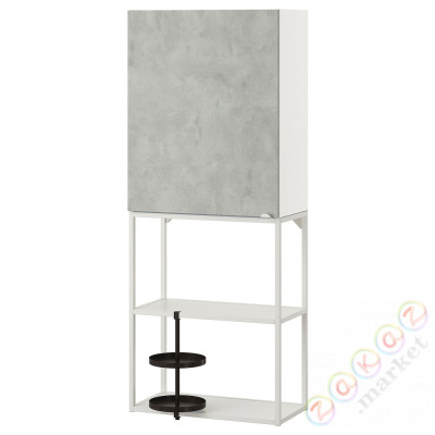 ⭐ENHET⭐Книжный шкаф, белый/имитация бетона, 60x32x150 cm⭐ИКЕА-19331463