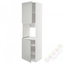 ⭐METOD⭐Шестой огромный 2dr/половина, белый/Havstorp светло-серый, 60x60x220 cm⭐ИКЕА-89538573