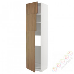 ⭐METOD⭐В ряду из 3 Drz, белый/Tistorp подражаниеacja коричневыйowego орехa, 60x60x240 cm⭐ИКЕА-69519783