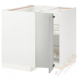 ⭐METOD⭐Тумба угловая с каруселью, белый/Havstorp светло-серый, 88x88 cm⭐ИКЕА-89537984