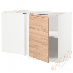 ⭐METOD⭐Угловой напольный шкаф с полкой, белый/Voxtorpподражание. дуб, 128x68 cm⭐ИКЕА-39455990