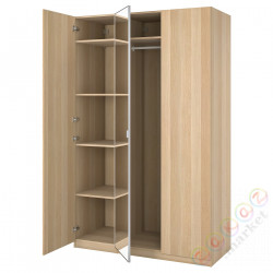 ⭐PAX / FORSAND/AHEIM⭐Комбинация шкафов, под беленый дуб/зеркало, 150x60x236 cm⭐ИКЕА-09336183