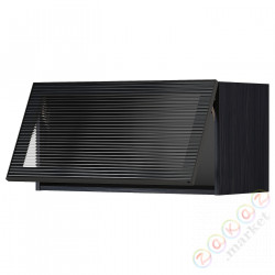 ⭐METOD⭐Шесть предметов Drсстакан кнопка открытия, черный/Hejsta антрацитowe ryflowане стакан, 80x40 cm⭐ИКЕА-19490739