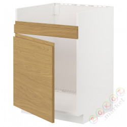 ⭐METOD⭐ХАВСЕН 1-местная тумба под раковину, белый/Voxtorpподражание. дуб, 60x60 cm⭐ИКЕА-49538693