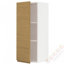 ⭐METOD⭐Навесной шкаф с полками, белый/Voxtorpподражание. дуб, 40x100 cm⭐ИКЕА-89539247