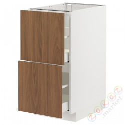 ⭐METOD / MAXIMERA⭐Sсstj 2fr/2в шу, белый/Tistorp подражаниеacja коричневыйowego орехa, 40x60 cm⭐ИКЕА-19519766