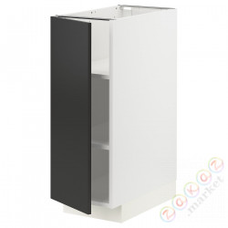 ⭐METOD⭐Кабинет ул./полки, белый/Nickebo матантрацит, 30x60 cm⭐ИКЕА-59498385