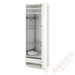 ⭐METOD / MAXIMERA⭐Высокий шкаф/домашний интерьер, белый/Веддинге белый, 60x60x200 cm⭐ИКЕА-79359703