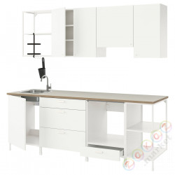 ⭐ENHET⭐Кухня, белый, 243x63.5x222 cm⭐ИКЕА-69338075