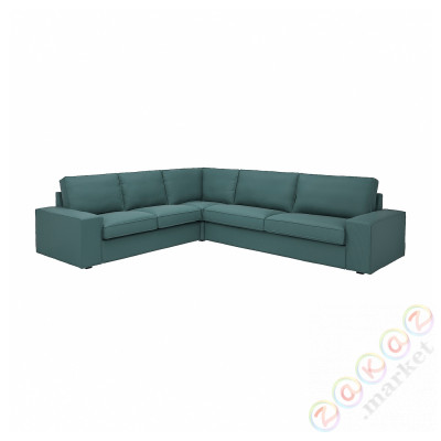 ⭐KIVIK⭐5-местный угловой диван, Kelinge серо-бирюзовый⭐ИКЕА-09443017
