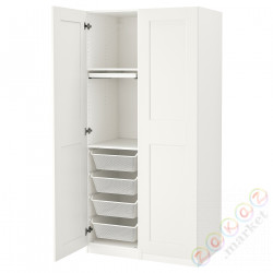 ⭐PAX / GRIMO⭐Комбинация шкафов, белый/белый, 100x60x201 cm⭐ИКЕА-09478097