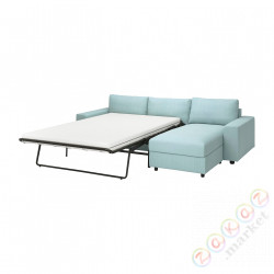 ⭐VIMLE⭐3-диван-кровать os с шезлонгом, сширокийmi связаныokietnikami/Saxemara светло-синий⭐ИКЕА-09537228