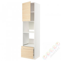 ⭐METOD / MAXIMERA⭐Рано утром/пирог ком доктор/2 шу, белый/Askersund яркий узор ясеня, 60x60x240 cm⭐ИКЕА-39459605