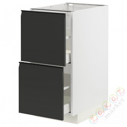 ⭐METOD / MAXIMERA⭐Sсstj 2fr/2в шу, белый/Upplöv матантрацит, 40x60 cm⭐ИКЕА-49493595