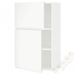 ⭐METOD⭐Навесной шкаф с полками/2 дверь, белый/Voxtorpматовый белый, 60x100 cm⭐ИКЕА-09469700