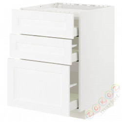 ⭐METOD / MAXIMERA⭐Ша ул/3fr/3шу, белый Enköping/белый имитация дерева, 60x60 cm⭐ИКЕА-19473419