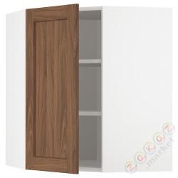 ⭐METOD⭐Навесной угловой шкаф с полками, белый Enköping/коричневый орех, 68x80 cm⭐ИКЕА-19475244