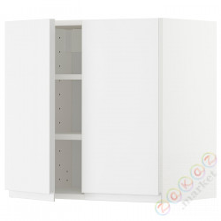 ⭐METOD⭐Навесной шкаф с полками/2 дверь, белый/Блеск Voxtorp/белый, 60x60 cm⭐ИКЕА-79469202